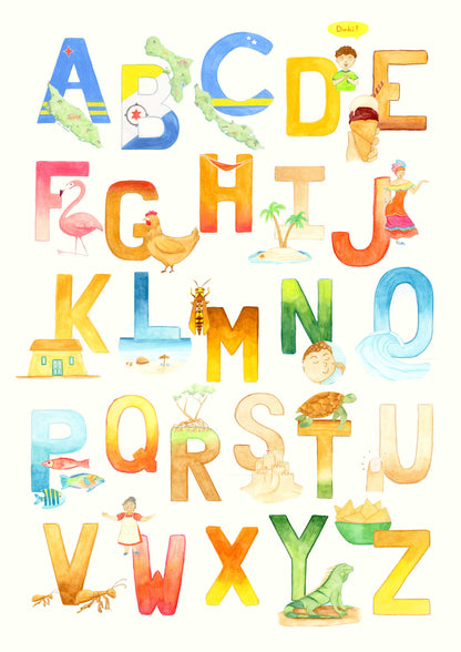ABC Eilanden Alfabet Poster